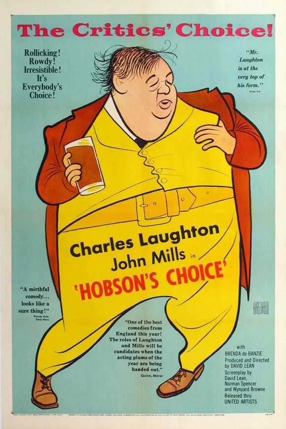 Original theatrical poster for Hobson's Choice (1954)