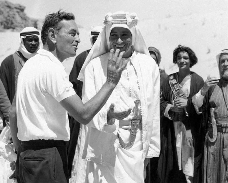 David Lean on location for Lawrence of Arabia